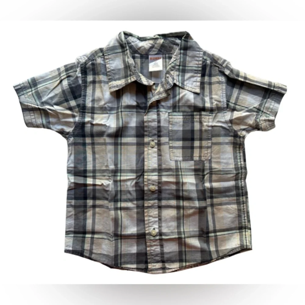 Gymboree Plaid Short Sleeve Button-Up Shirt